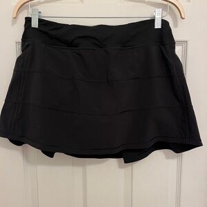 Lululemon Pace Rival Mid-Rise Skirt, Black, Size 10